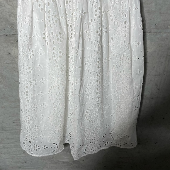 ZARA Cutwork Embroidered Eyelet White Dress sz XS - Picture 7 of 12
